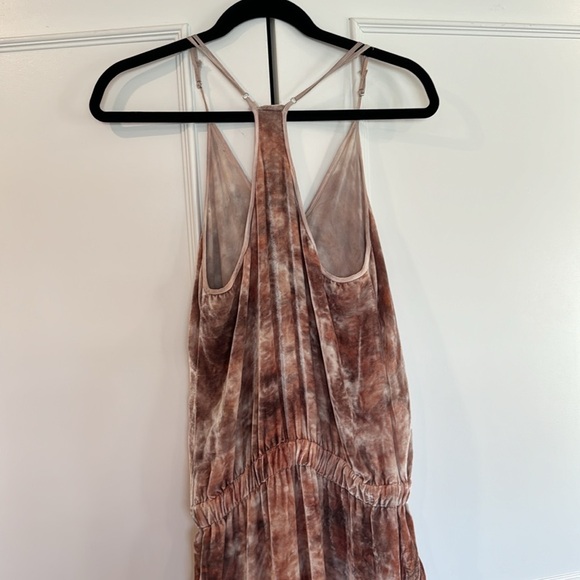 Young Fabulous & Broke Naomi Velvet Pink Tie Dye Wide Leg Junpsuit Size XS - Picture 7 of 16
